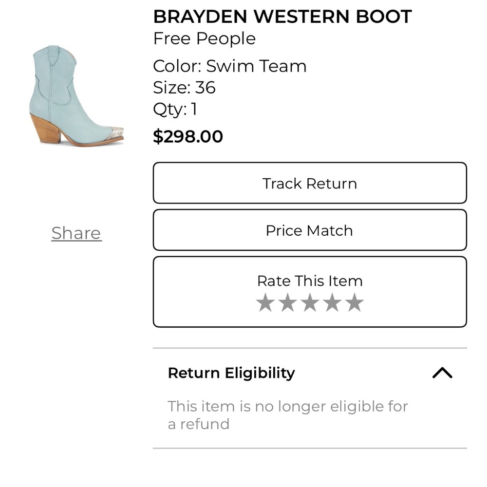 Free People Brayden Heeled Boots - Light Blue
